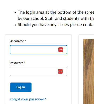 Login Area