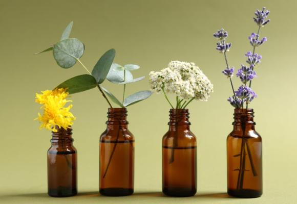 essential oil bottles