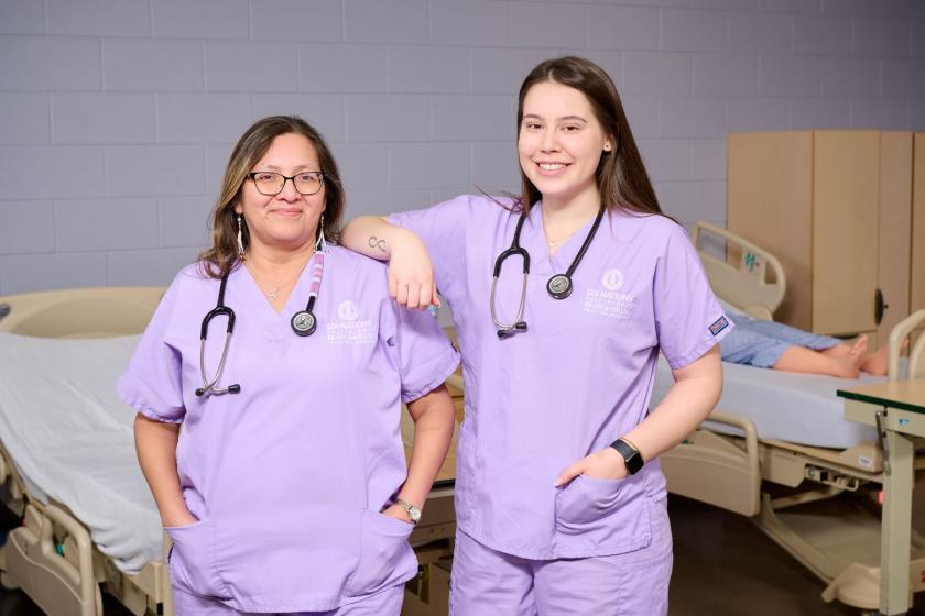 two nursing students