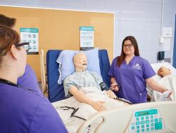 Nurses with training dummy