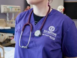nurse wearing stethoscope