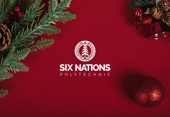 snp logo on christmas background