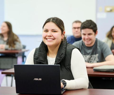 student smiling